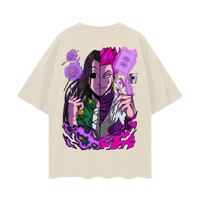 Illumi and Hisoka Oversized Anime T-Shirt (Back Print)