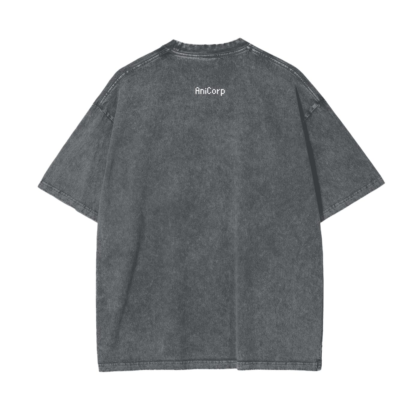 Jinwoo Shadow Monarch Acid Wash Oversized Anime Tee (Front Print)