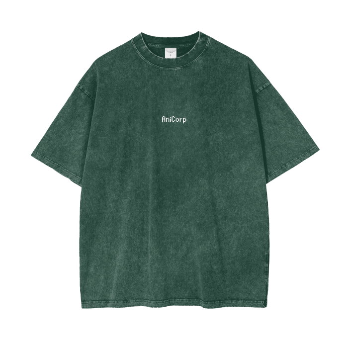 Gon and Killua Acid Wash Oversized Anime Tee (Back Print)