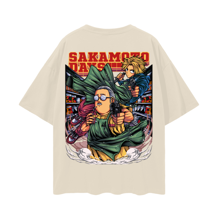 Sakamoto Days Oversized Anime T-Shirt (Back Print)