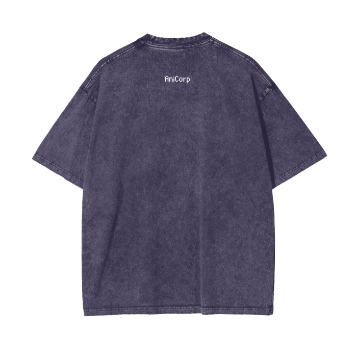 Illumi and Hisoka Acid Wash Oversized Anime Tee (Front Print)