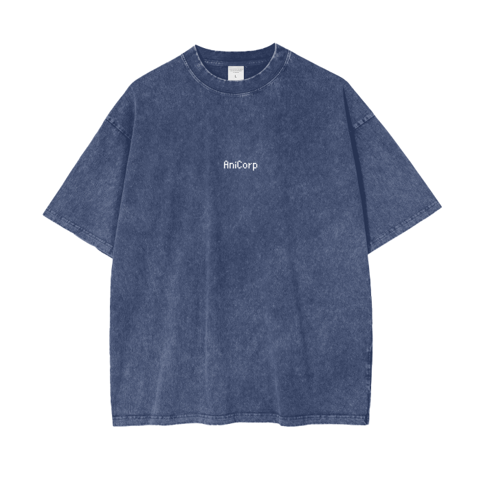 Gon and Killua Acid Wash Oversized Anime Tee (Back Print)