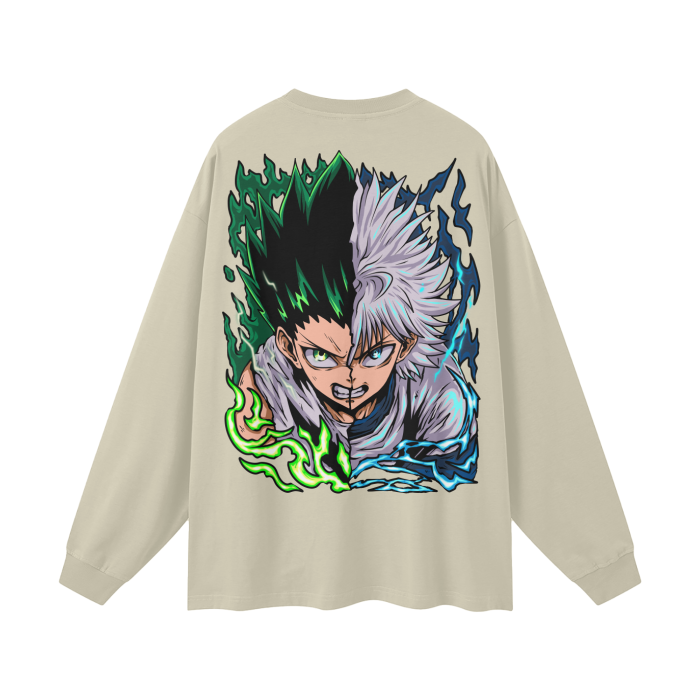 Gon and Killua Long Sleeve Anime Tee (Back Print)