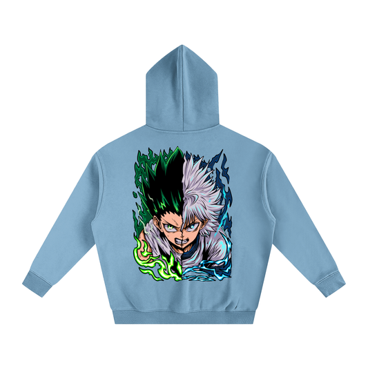 Gon and Killua Oversized Fleece Hoodie (Back Print)