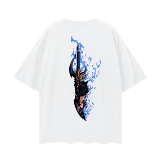 Kasaka's Venoms Fang Oversized Anime T-Shirt White (Back Print)