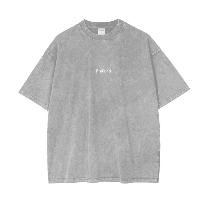 Gon and Killua Acid Wash Oversized Anime Tee (Back Print)