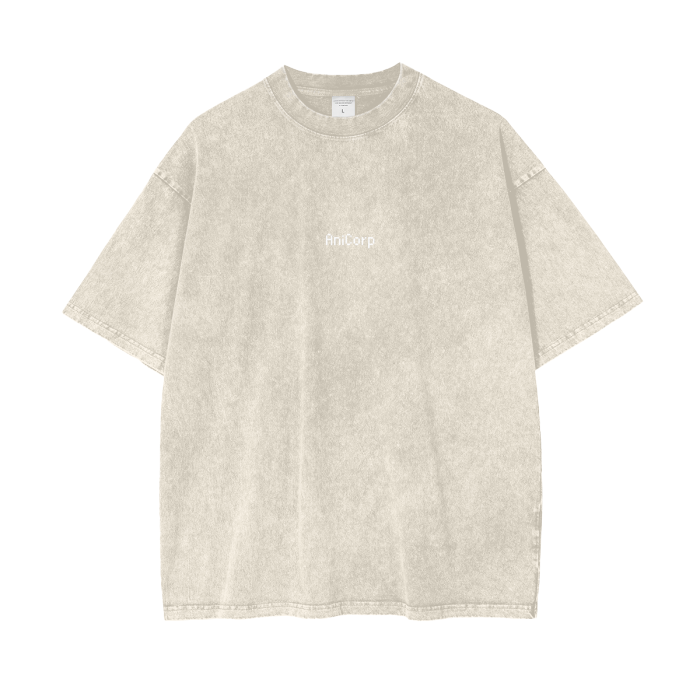 Gon and Killua Acid Wash Oversized Anime Tee (Back Print)