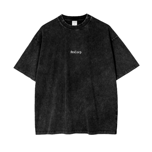Gon and Killua Acid Wash Oversized Anime Tee (Back Print)