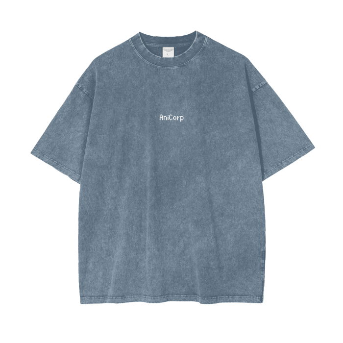 Gon and Killua Acid Wash Oversized Anime Tee (Back Print)
