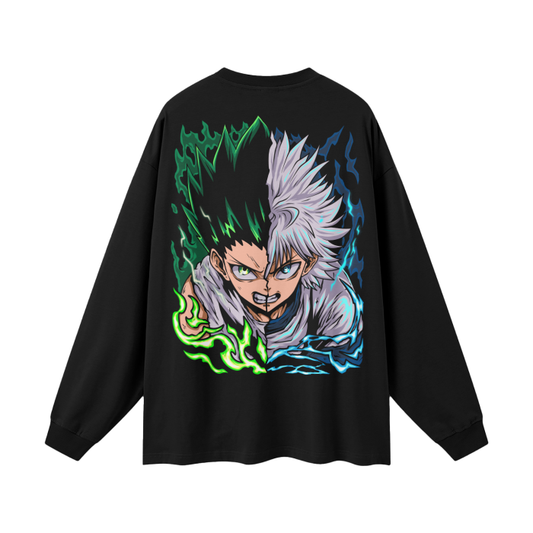 Gon and Killua Long Sleeve Anime Tee (Back Print)