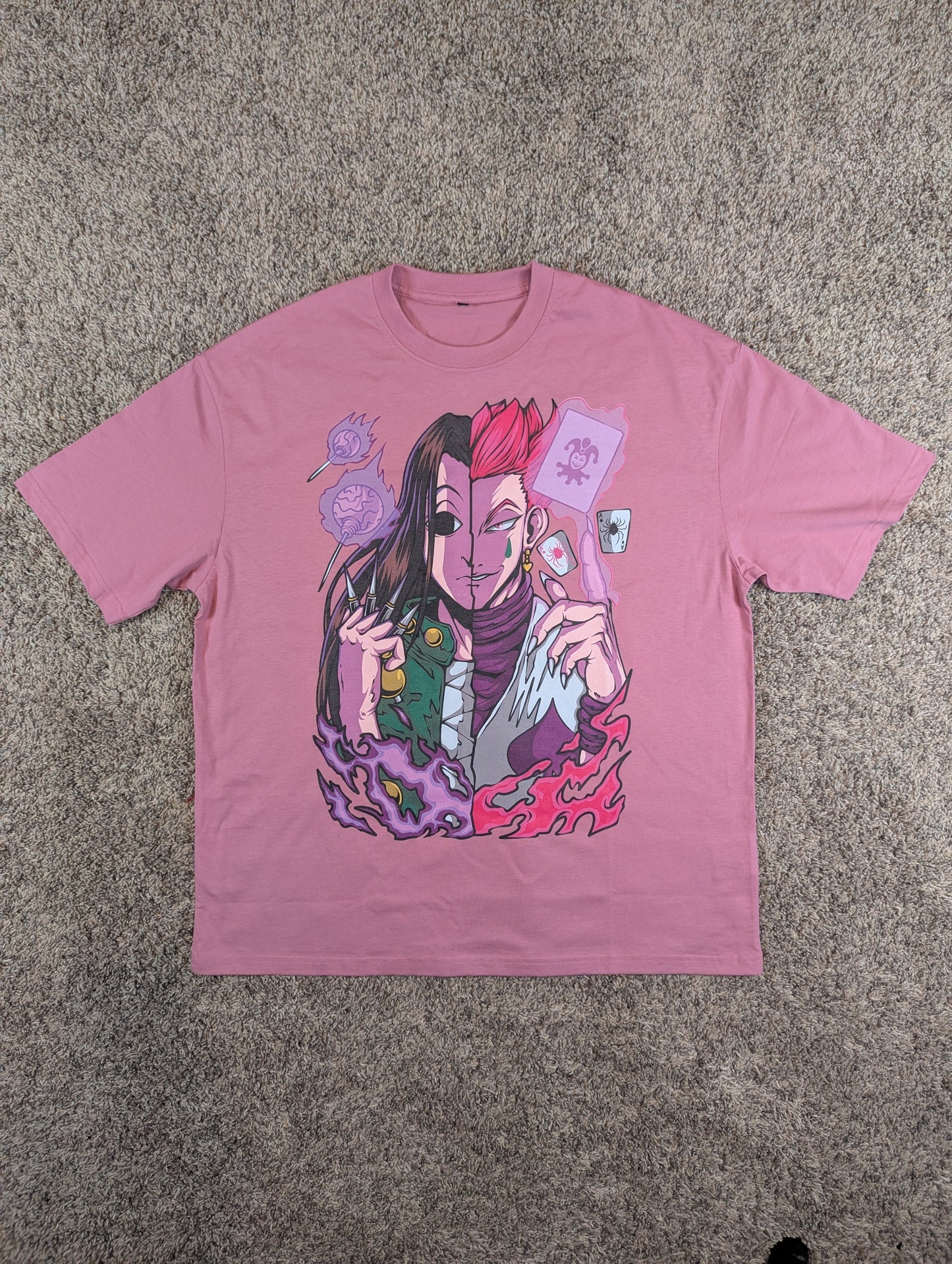 Illumi and Hisoka Oversized Anime T-Shirt (Front Print)