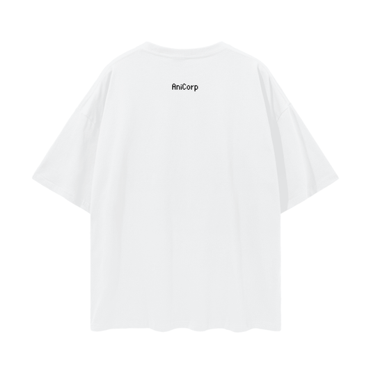 Gon and Killua Oversized Anime T-Shirt (Front Print) (White)