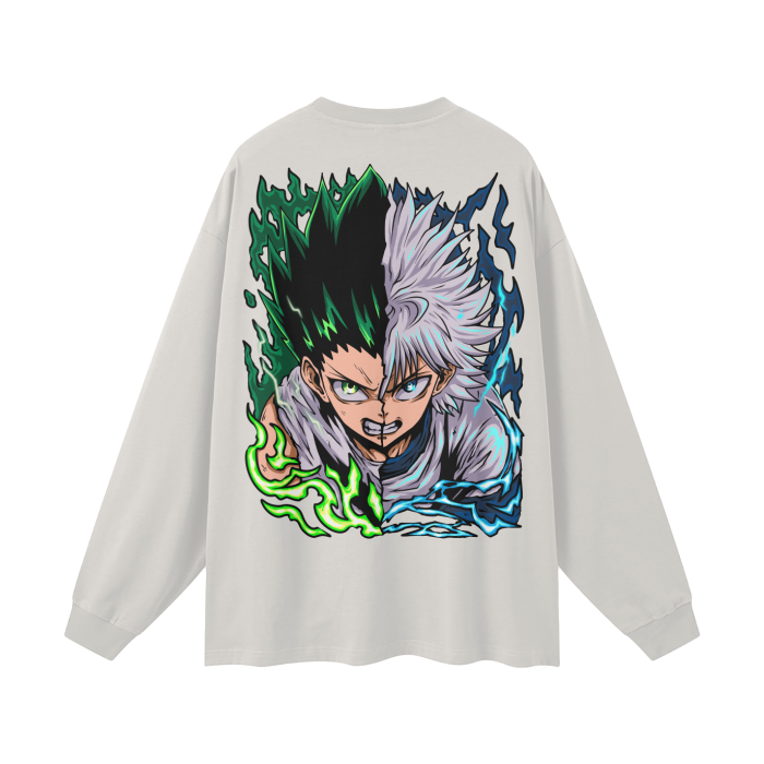 Gon and Killua Long Sleeve Anime Tee (Back Print)