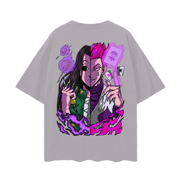 Illumi and Hisoka Oversized Anime T-Shirt (Back Print)