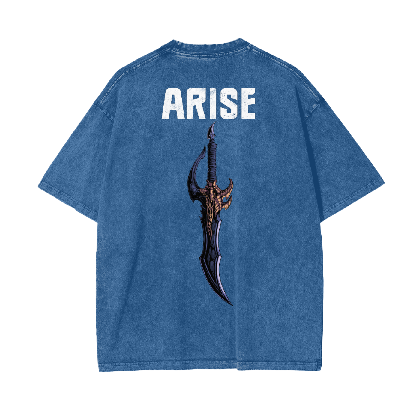 ARISE Acid Wash Oversized Anime Tee (Back Print)
