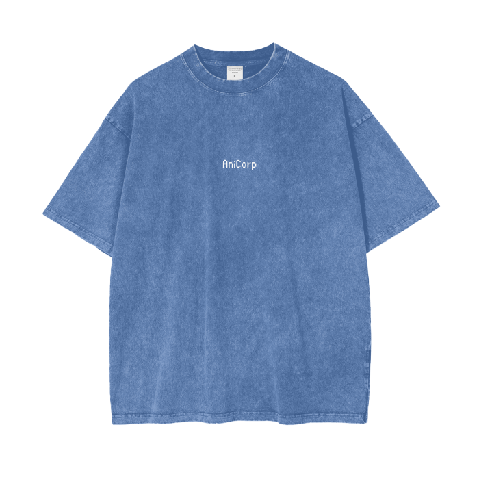 Gon and Killua Acid Wash Oversized Anime Tee (Back Print)
