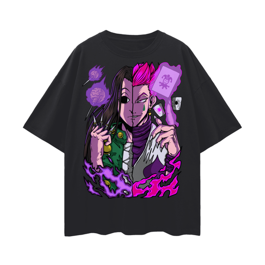 Illumi and Hisoka Oversized Anime T-Shirt (Front Print)
