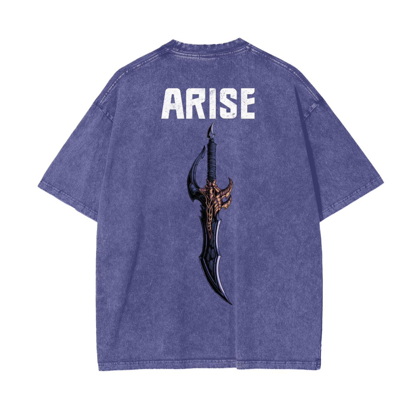 ARISE Acid Wash Oversized Anime Tee (Back Print)