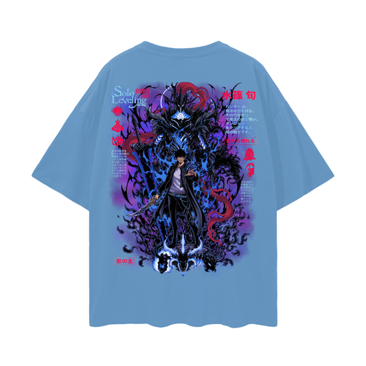 Jinwoo Shadow Monarch Oversized Anime T-Shirt (Back Print)