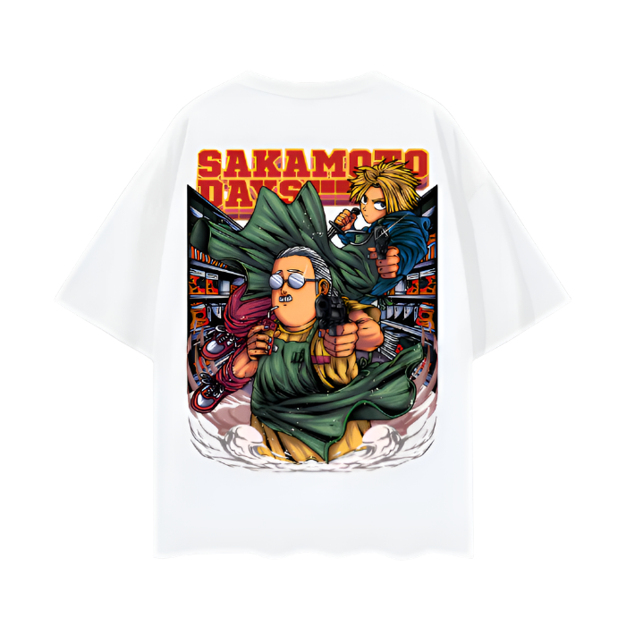 Sakamoto Days Oversized Anime T-Shirt (Back Print)