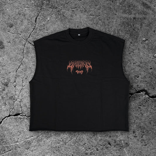 Chrome Skull Boxy French Terry Cutoff