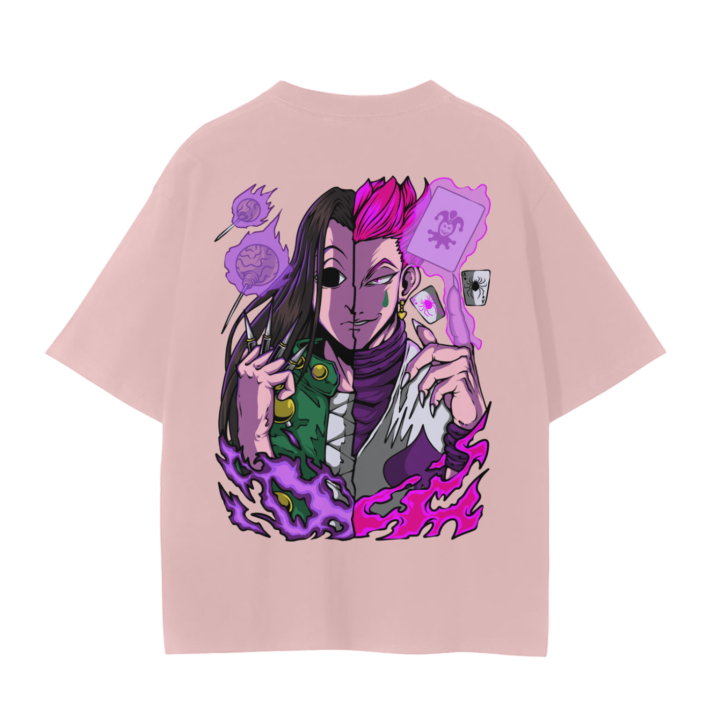 Illumi and Hisoka Classic Anime T-Shirt (Back Print)