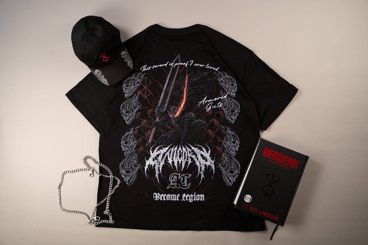 Armored Guts Oversized Tee + Free Cursed Mark Hat