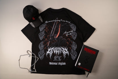 Armored Guts Oversized Tee + Free Cursed Mark Hat