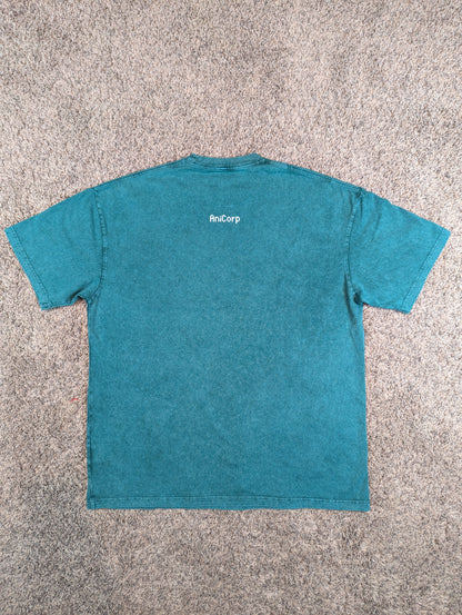 Gon and Killua Acid Wash Oversized Anime Tee (Front Print)