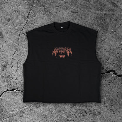 Chrome Skull Boxy French Terry Cutoff